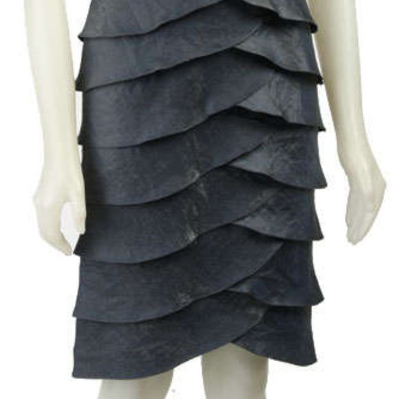 ADRIANNA PAPELL TIERED SHEATH COKTAIL DRESS - Picture 10 of 10